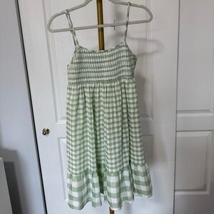 Altar'd State Light Green Gingham Dress